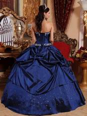 Navy Blue Appliques Decorate Find Quniceanera Ball Gown