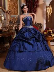 Navy Blue Appliques Decorate Find Quniceanera Ball Gown