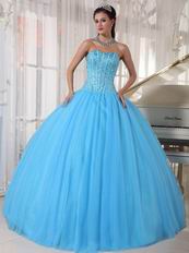 Beaded Young Women Prefer Quinceanera Dress In Light Sky Blue