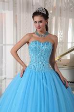 Beaded Young Women Prefer Quinceanera Dress In Light Sky Blue