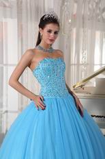 Beaded Young Women Prefer Quinceanera Dress In Light Sky Blue