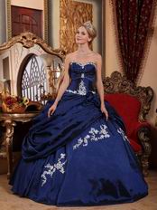 Sleeveless Navy Blue Quinceanera Dress Under 200 Dollars