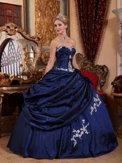 Sleeveless Navy Blue Quinceanera Dress Under 200 Dollars