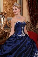Sleeveless Navy Blue Quinceanera Dress Under 200 Dollars