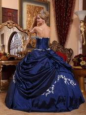 Sleeveless Navy Blue Quinceanera Dress Under 200 Dollars