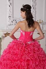 Elegant Hot Pink Quinceanera Party Dress Under 200 Pounds