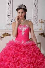 Elegant Hot Pink Quinceanera Party Dress Under 200 Pounds