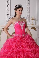 Elegant Hot Pink Quinceanera Party Dress Under 200 Pounds