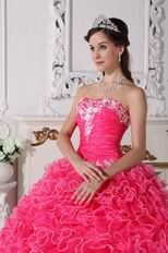 Elegant Hot Pink Quinceanera Party Dress Under 200 Pounds