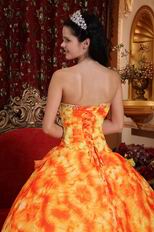 Printed Fabric Bodice Quinceanera Gowns Dresses Light Yellow