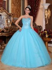 Aqua Blue 2018 Top 100 Military Quinceanera Dress For Puberty