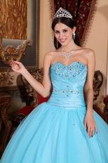 Aqua Blue 2018 Top 100 Military Quinceanera Dress For Puberty