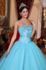 Aqua Blue 2018 Top 100 Military Quinceanera Dress For Puberty