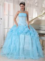 Baby Blue Top 100 Quality Quinceanera Dress For Discount