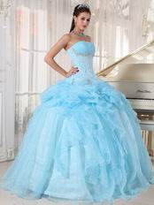 Baby Blue Top 100 Quality Quinceanera Dress For Discount