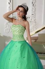 Apple Green Sweetheart Dress 2019 Tulle Spring Quinceanera Party