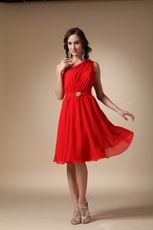 One Shoulder Short Bridesmaid Dress For 2014 Wedding