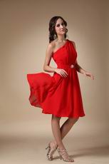 One Shoulder Short Bridesmaid Dress For 2014 Wedding