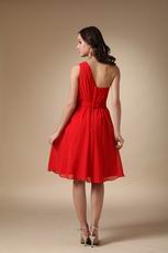 One Shoulder Short Bridesmaid Dress For 2014 Wedding