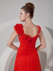 V-Neck Scarlet Top Designer Beautiful Prom Dress For Juniors