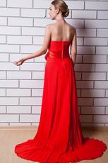 Cheap Sweetheart Pleated Scarlet Evening Party Dress