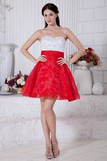 Cute Sweetheart Beaded Scarlet Short Prom Dress By Designer