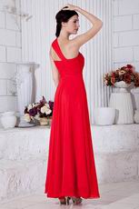 Terse One Shoulder Long A-line Skirt Evening Dress On Sale