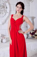 Sweetheart Vest Wine Red Long Chiffon Prom Dress By Top Designer