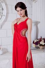 Sweetheart Vest Wine Red Long Chiffon Prom Dress By Top Designer