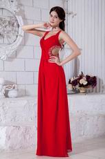 Sweetheart Vest Wine Red Long Chiffon Prom Dress By Top Designer