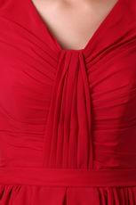 Dark Red V Neckline 2012 Top Short Ceremony Dresses