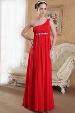 Single One Shoulder Floor-length Skirt Maternity Prom Dress