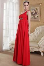 Single One Shoulder Floor-length Skirt Maternity Prom Dress