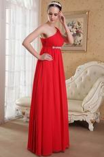 Single One Shoulder Floor-length Skirt Maternity Prom Dress