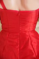 One Shoulder Sequin Bodice Short Skirt Scarlet Sweet 16 Dress