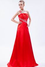 Sexy One Shoulder Empire Scarlet Evening Dress Discount