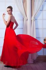 Sleeveless Scarlet Evening Dress With Bowknot Inexpensive