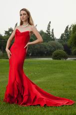 Sweetheart Mermaid Make My Own Red Prom Dresses Petite