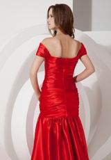 Cheap Off The Shoulder Scarlet Evening Party Gown Dress