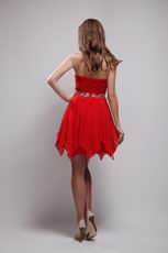 Sweet heart Mini-length Wine Red Sweet 16 Dress For Cheap