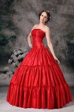 Strapless Wine Red Royal Household Dress Princess Wear