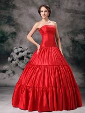 Strapless Wine Red Royal Household Dress Princess Wear