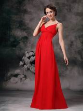 Red Bridesmaid Dress Wear to Church Wedding Ceremony