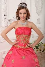 Handmade Strapless Fuchsia Quinceanera Dress Discount