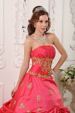 Handmade Strapless Fuchsia Quinceanera Dress Discount