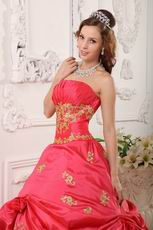 Handmade Strapless Fuchsia Quinceanera Dress Discount