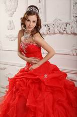 Strapless Scarlet Embroidered Quinceanera Dress In New Jersy