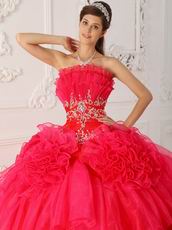 Low Price Strapless Hot Pink Ball Gown Quinceanera Dress