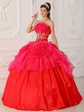 Low Price Strapless Hot Pink Ball Gown Quinceanera Dress