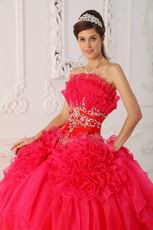 Low Price Strapless Hot Pink Ball Gown Quinceanera Dress